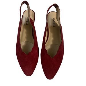 Vaneli Burgundy Suede Flats Size 7 1/2 Narrow (fits size 7)
